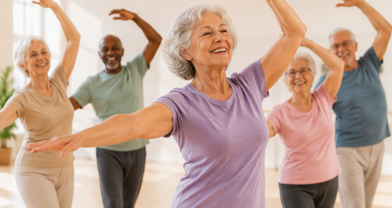 DANÇA GRUPO VIDA A TIVA  A PARTIR DE 60 ANOS - 5ª FEIRA 14H/14H45 