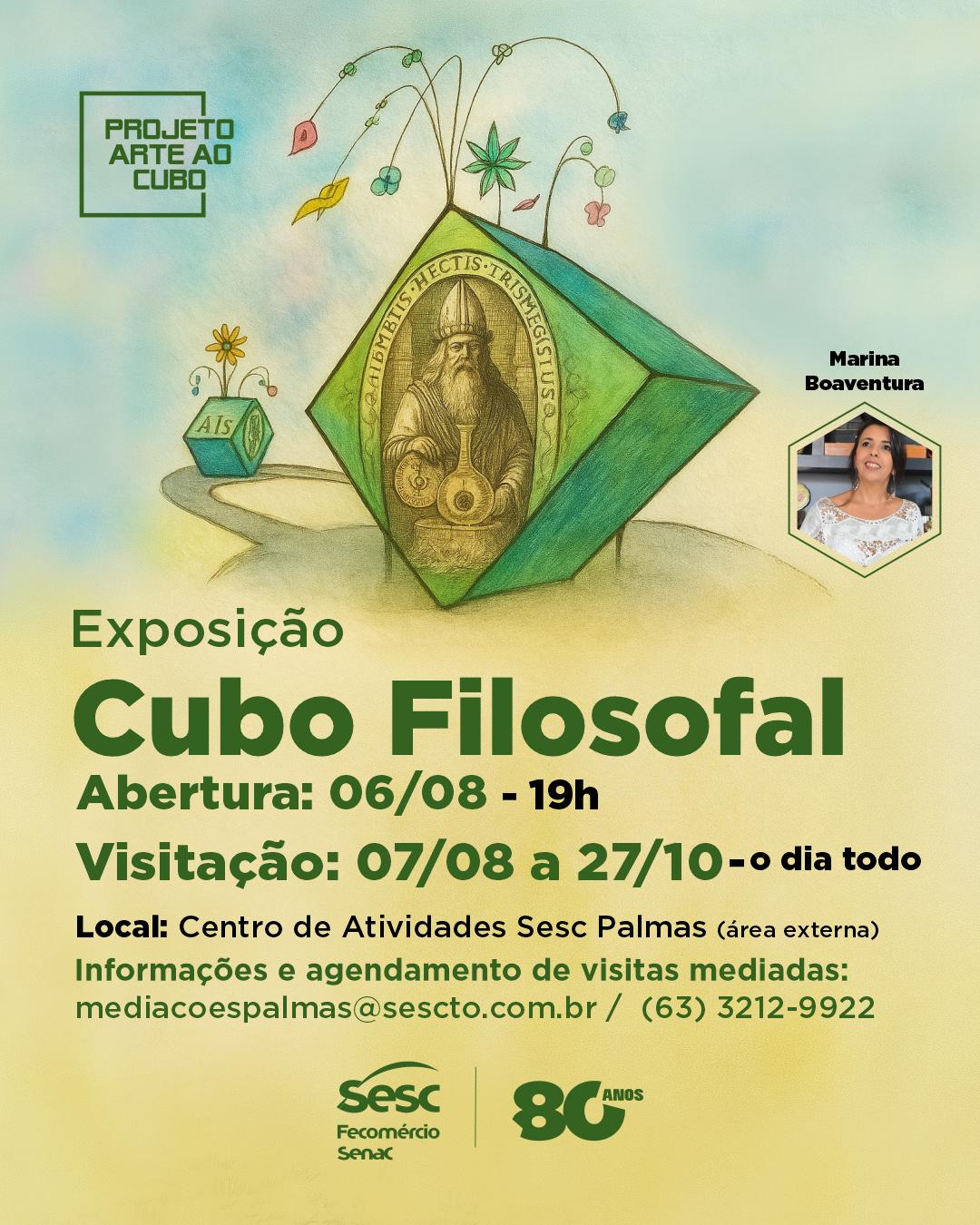 Exposição Cubo Filosofal por Marina Boaventura
